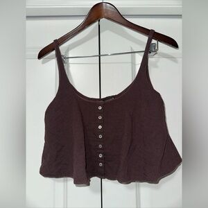 Zara Lightweight Spaghetti Strap Cropped Top XS
